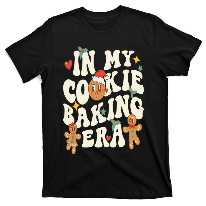 In My Cookie Baking Era Funny Holiday Baker Groovy Retro T-Shirt