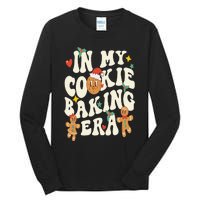 In My Cookie Baking Era Funny Holiday Baker Groovy Retro Tall Long Sleeve T-Shirt