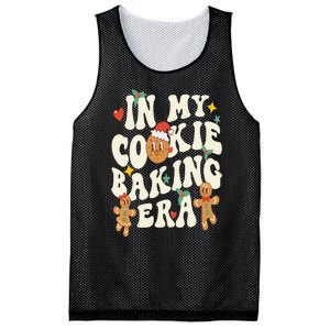 In My Cookie Baking Era Funny Holiday Baker Groovy Retro Mesh Reversible Basketball Jersey Tank