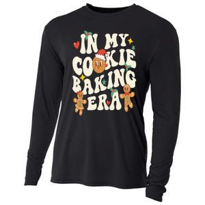 In My Cookie Baking Era Funny Holiday Baker Groovy Retro Cooling Performance Long Sleeve Crew