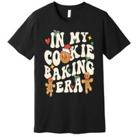 In My Cookie Baking Era Funny Holiday Baker Groovy Retro Premium T-Shirt