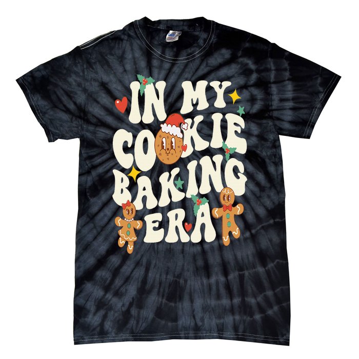 In My Cookie Baking Era Funny Holiday Baker Groovy Retro Tie-Dye T-Shirt