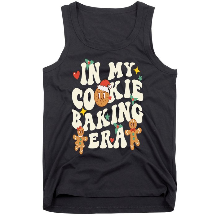 In My Cookie Baking Era Funny Holiday Baker Groovy Retro Tank Top