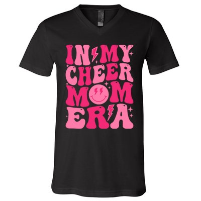 In My Cheer Mom Era (On Back) V-Neck T-Shirt