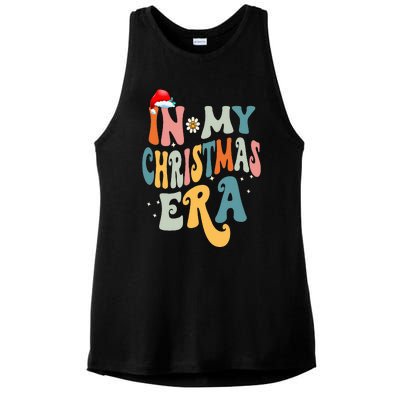 In My Christmas Era Groovy Matching Family Christmas Ladies PosiCharge Tri-Blend Wicking Tank