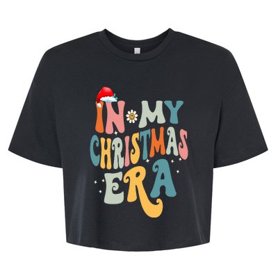 In My Christmas Era Groovy Matching Family Christmas Bella+Canvas Jersey Crop Tee