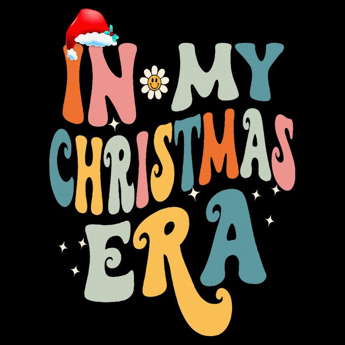 In My Christmas Era Groovy Matching Family Christmas Button