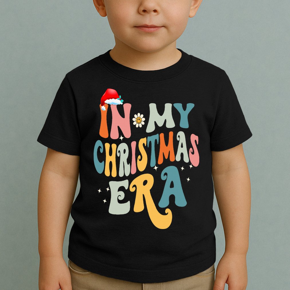 In My Christmas Era Groovy Matching Family Christmas Toddler T-Shirt