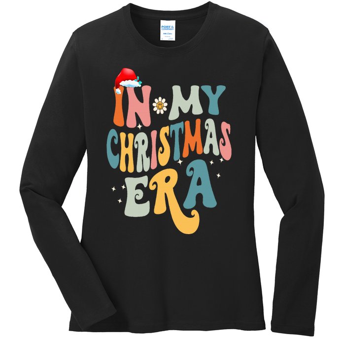 In My Christmas Era Groovy Matching Family Christmas Ladies Long Sleeve Shirt