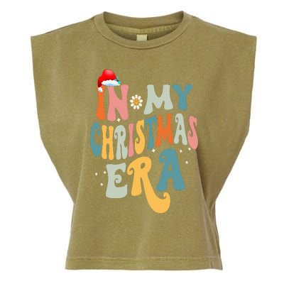 In My Christmas Era Groovy Matching Family Christmas Garment-Dyed Women's Muscle Tee