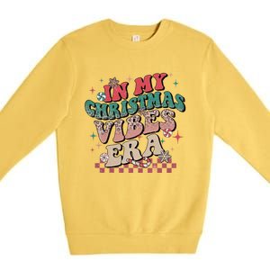 In My Christmas Vibes Era Xmas Groovy Santa Squad Holiday Gift Premium Crewneck Sweatshirt