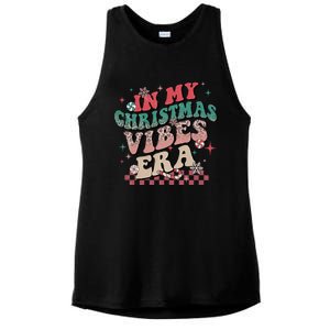 In My Christmas Vibes Era Xmas Groovy Santa Squad Holiday Gift Ladies PosiCharge Tri-Blend Wicking Tank