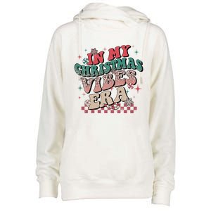 In My Christmas Vibes Era Xmas Groovy Santa Squad Holiday Gift Womens Funnel Neck Pullover Hood