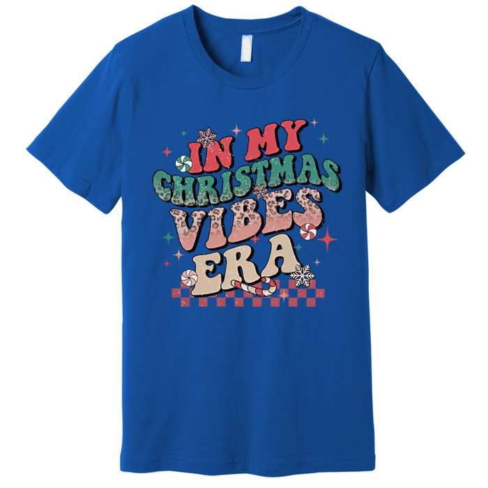 In My Christmas Vibes Era Xmas Groovy Santa Squad Holiday Gift Premium T-Shirt