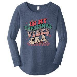 In My Christmas Vibes Era Xmas Groovy Santa Squad Holiday Gift Women's Perfect Tri Tunic Long Sleeve Shirt