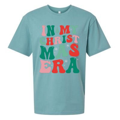 In My Christmas Era Groovy Xmas  Sueded Cloud Jersey T-Shirt