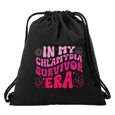 In My Chlamydia Survivor Era Funny Inappropriate Drawstring Bag