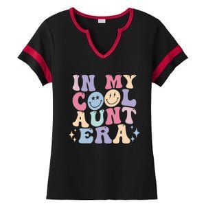 In My Cool Aunt Era Groovy Retro For Auntie Meaningful Gift Ladies Halftime Notch Neck Tee