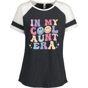 In My Cool Aunt Era Groovy Retro For Auntie Meaningful Gift Enza Ladies Jersey Colorblock Tee