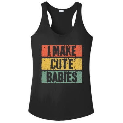 I Make Cute Babies Dad Mom Ladies PosiCharge Competitor Racerback Tank