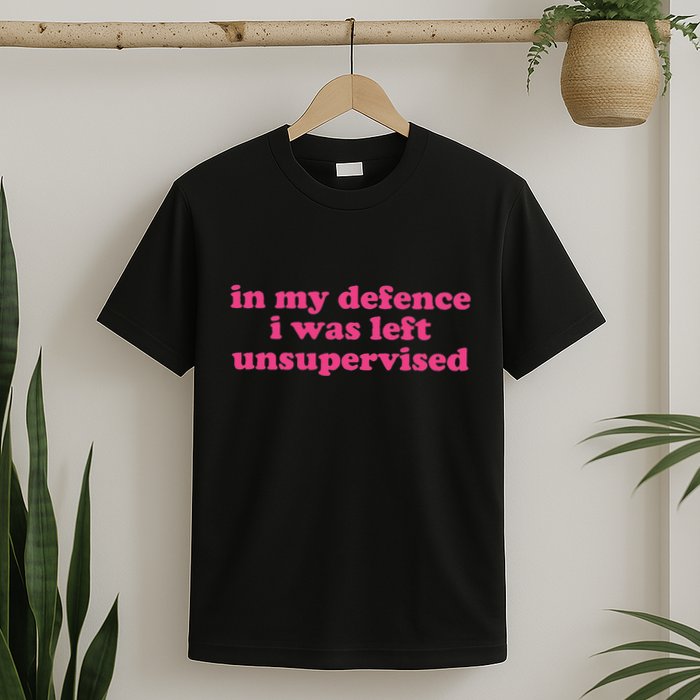 In My Defence I Was Left Unsupervised Aesthetic T-Shirt