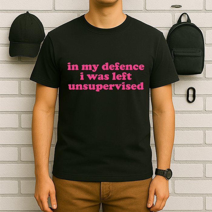 In My Defence I Was Left Unsupervised Aesthetic T-Shirt