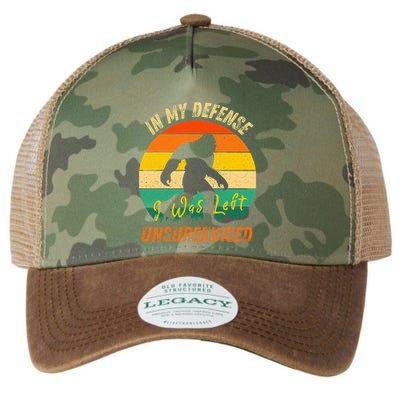 In My Defense I Was Left Unsupervised Gorilla Legacy Tie Dye Trucker Hat