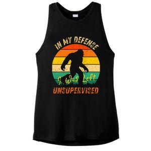 In My Defense I Was Left Unsupervised Gorilla Ladies PosiCharge Tri-Blend Wicking Tank