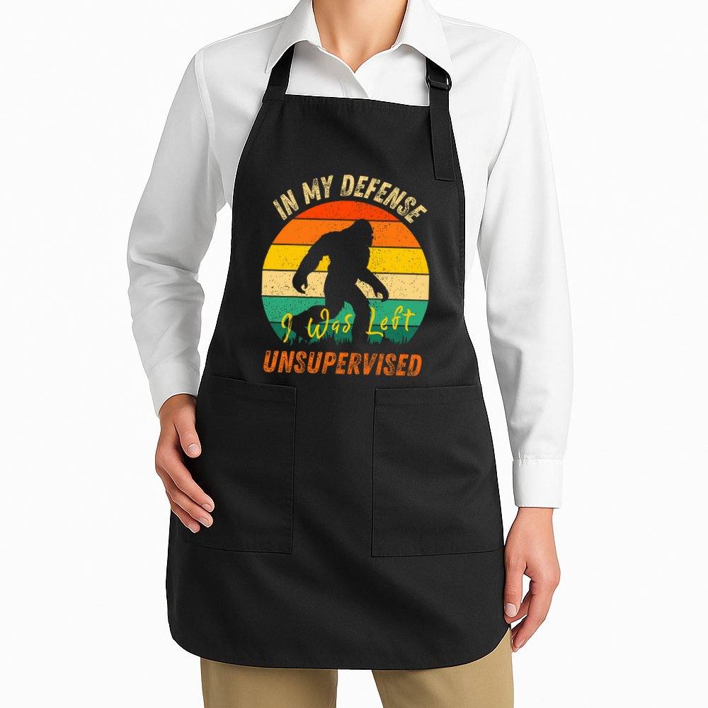 In My Defense I Was Left Unsupervised Gorilla Apron