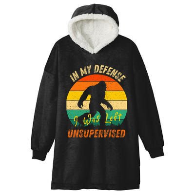 In My Defense I Was Left Unsupervised Gorilla Hooded Wearable Blanket
