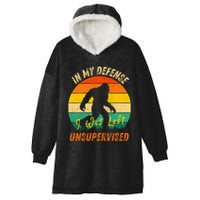 In My Defense I Was Left Unsupervised Gorilla Hooded Wearable Blanket