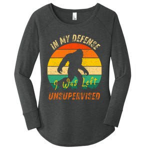 In My Defense I Was Left Unsupervised Gorilla Women's Perfect Tri Tunic Long Sleeve Shirt