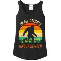 In My Defense I Was Left Unsupervised Gorilla Ladies Essential Tank