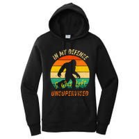 In My Defense I Was Left Unsupervised Gorilla Women's Pullover Hoodie