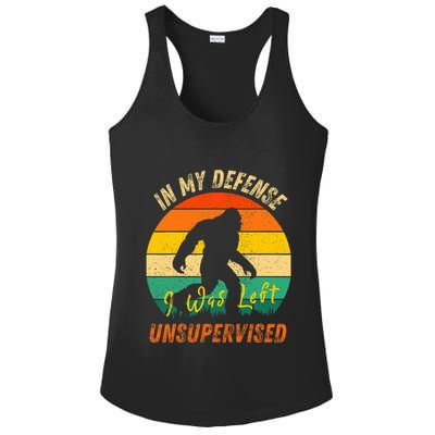 In My Defense I Was Left Unsupervised Gorilla Ladies PosiCharge Competitor Racerback Tank