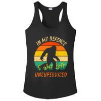 In My Defense I Was Left Unsupervised Gorilla Ladies PosiCharge Competitor Racerback Tank