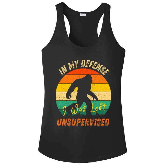 In My Defense I Was Left Unsupervised Gorilla Ladies PosiCharge Competitor Racerback Tank