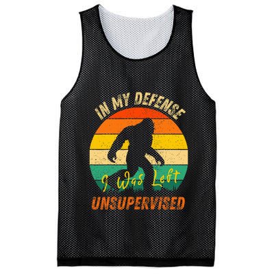 In My Defense I Was Left Unsupervised Gorilla Mesh Reversible Basketball Jersey Tank