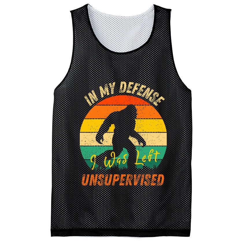 In My Defense I Was Left Unsupervised Gorilla Mesh Reversible Basketball Jersey Tank