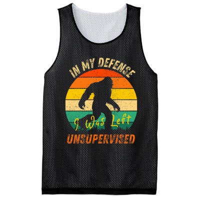 In My Defense I Was Left Unsupervised Gorilla Mesh Reversible Basketball Jersey Tank