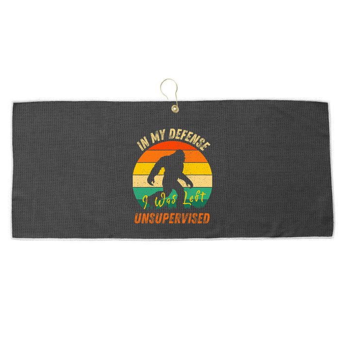 In My Defense I Was Left Unsupervised Gorilla Large Microfiber Waffle Golf Towel