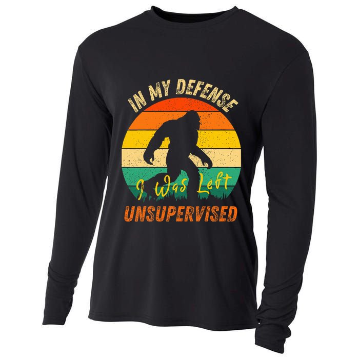 In My Defense I Was Left Unsupervised Gorilla Cooling Performance Long Sleeve Crew