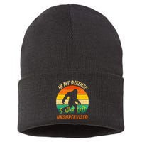 In My Defense I Was Left Unsupervised Gorilla Sustainable Knit Beanie
