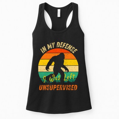 In My Defense I Was Left Unsupervised Gorilla Womens Tank Top
