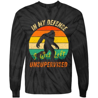 In My Defense I Was Left Unsupervised Gorilla Tie-Dye Long Sleeve Shirt