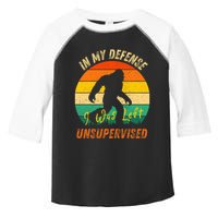 In My Defense I Was Left Unsupervised Gorilla Toddler Fine Jersey T-Shirt