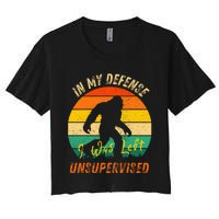 In My Defense I Was Left Unsupervised Gorilla Women's Crop Top Tee