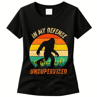 In My Defense I Was Left Unsupervised Gorilla Womens T-Shirt
