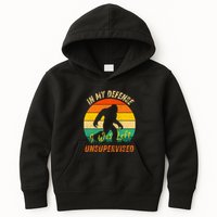 In My Defense I Was Left Unsupervised Gorilla Kids Hoodie