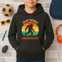 In My Defense I Was Left Unsupervised Gorilla Kids Hoodie